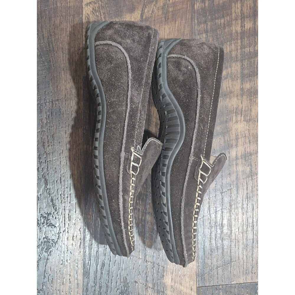 Ara Square Toe Suede Leather  Mokasson Slip On Shoe Womens 9.5 (7G) Brown - Picture 3 of 10